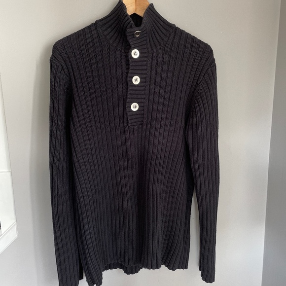 Kenneth Cole mock neck sweater black size large - Picture 1 of 8